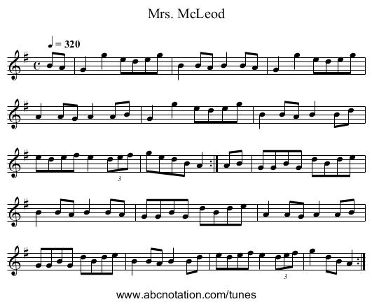 Mrs. McLeod - staff notation