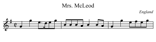 Mrs. McLeod - staff notation