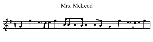 Mrs. McLeod - staff notation