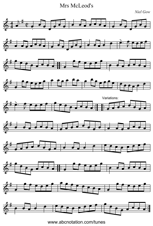 Mrs McLeod's - staff notation