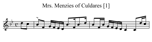 Mrs. Menzies of Culdares [1] - staff notation
