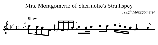Mrs. Montgomerie of Skermolie's Strathspey - staff notation