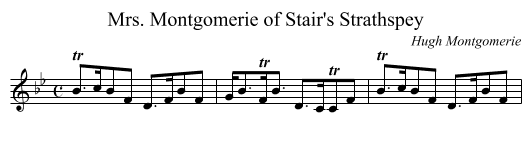 Mrs. Montgomerie of Stair's Strathspey - staff notation
