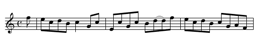 Mrs. Mony Penny’s Reel - staff notation