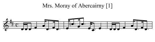 Mrs. Moray of Abercairny [1] - staff notation