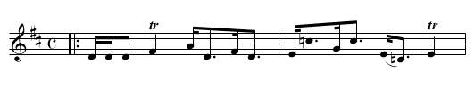 Mrs MORAY OF ABERCAIRNY - staff notation