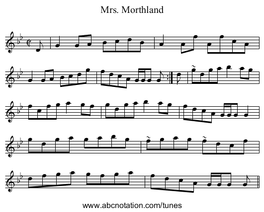 Mrs. Morthland - staff notation