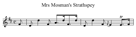 Mrs Mosman's Strathspey - staff notation