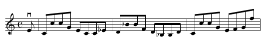 Mrs MUIR Mc KENZIE - staff notation