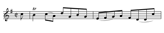 Mrs. Muir of Warriston's Reel - staff notation