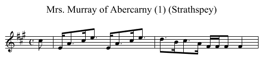 Mrs. Murray of Abercarny (1) (Strathspey) - staff notation