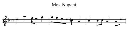 Mrs. Nugent - staff notation