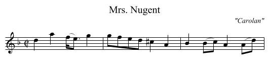 Mrs. Nugent - staff notation