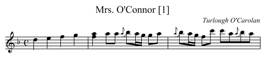 Mrs. O'Connor [1] - staff notation