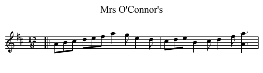 Mrs O'Connor's - staff notation