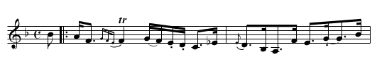 Mrs. Peterkin of Grange Hall's Strathspey - staff notation