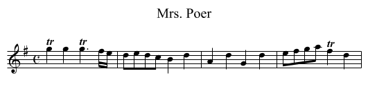 Mrs. Poer - staff notation