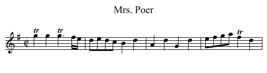 Mrs. Poer - staff notation