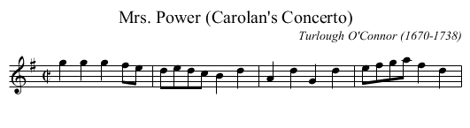 Mrs. Power (Carolan's Concerto) - staff notation
