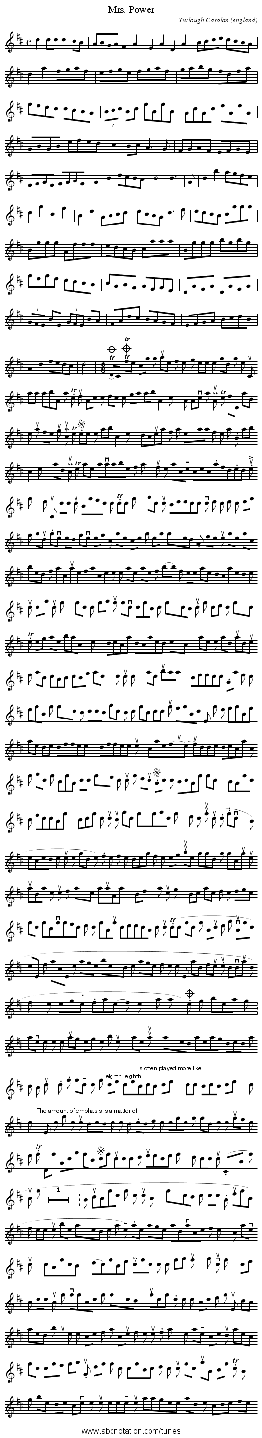 Mrs. Power - staff notation