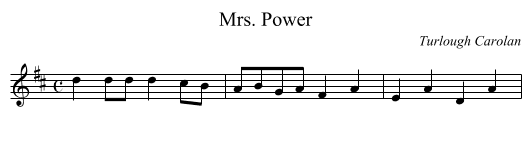 Mrs. Power - staff notation