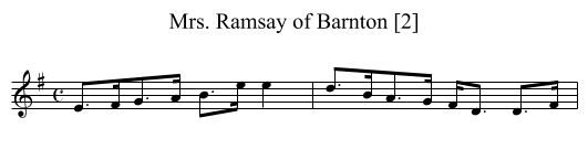 Mrs. Ramsay of Barnton [2] - staff notation