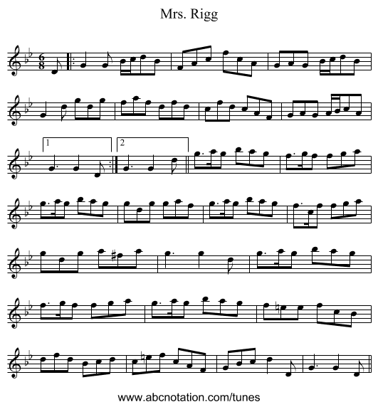 Mrs. Rigg - staff notation
