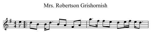 Mrs. Robertson Grishornish - staff notation