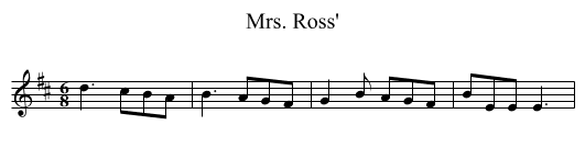 Mrs. Ross' - staff notation