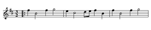 Mrs Savage's Whim - staff notation