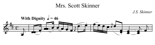 Mrs. Scott Skinner - staff notation