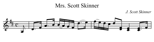 Mrs. Scott Skinner - staff notation