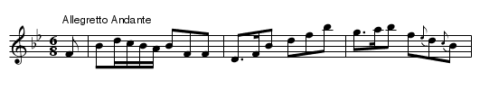 Mrs. Small of Dirnanean's Delight - staff notation