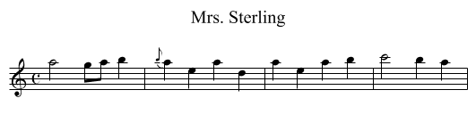 Mrs. Sterling - staff notation