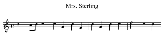Mrs. Sterling - staff notation