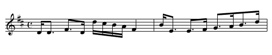 Mrs. Stewart, Inverugie - staff notation