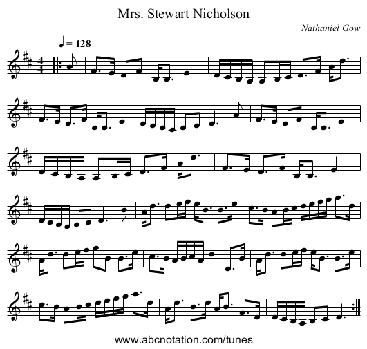 Mrs. Stewart Nicholson - staff notation
