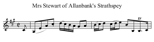 Mrs Stewart of Allanbank's Strathspey - staff notation