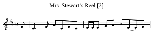 Mrs. Stewart’s Reel [2] - staff notation