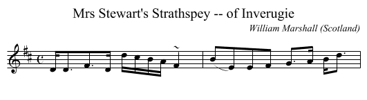 Mrs Stewart's Strathspey -- of Inverugie - staff notation