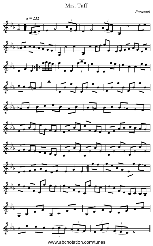 Mrs. Taff - staff notation