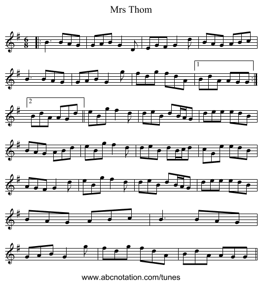 Mrs Thom - staff notation