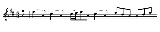 Mrs. Tulloch's Jig - staff notation