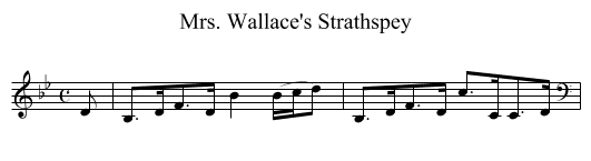 Mrs. Wallace's Strathspey - staff notation
