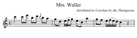Mrs. Waller - staff notation