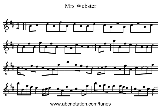 Mrs Webster - staff notation