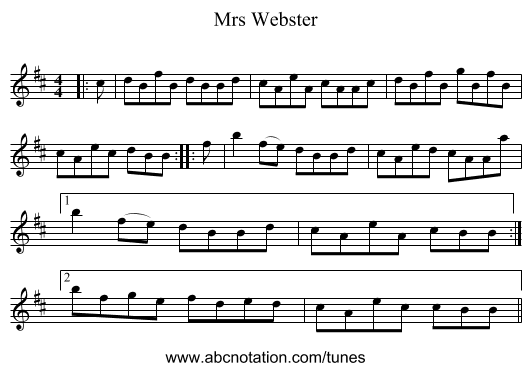 Mrs Webster - staff notation