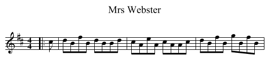 Mrs Webster - staff notation