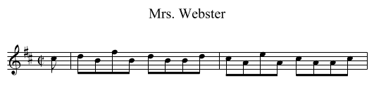 Mrs. Webster - staff notation