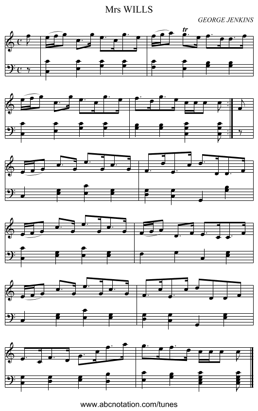Mrs WILLS - staff notation